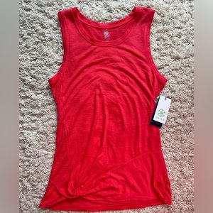 Gaiam twist tank dark pink